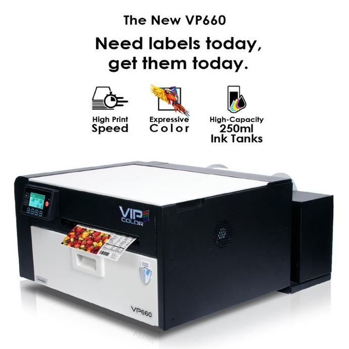 VIPCOLOR VP660 ON DEMAND COLOR LABEL PRINTER