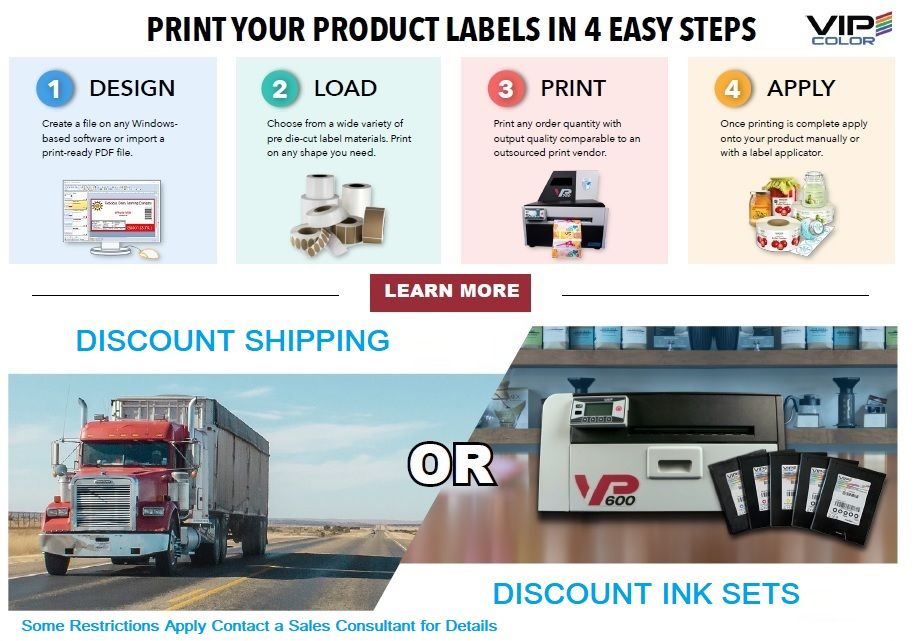 VIPColor Label Printer Free Shipping-Free Ink Set...Hurry Offer Ends 6-30-21