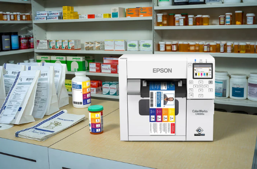 Pharmacys use Epson ColorWorks C4000 {MATTE} (CW C4000 C31CK03A9981) COLOR LABEL PRINTER