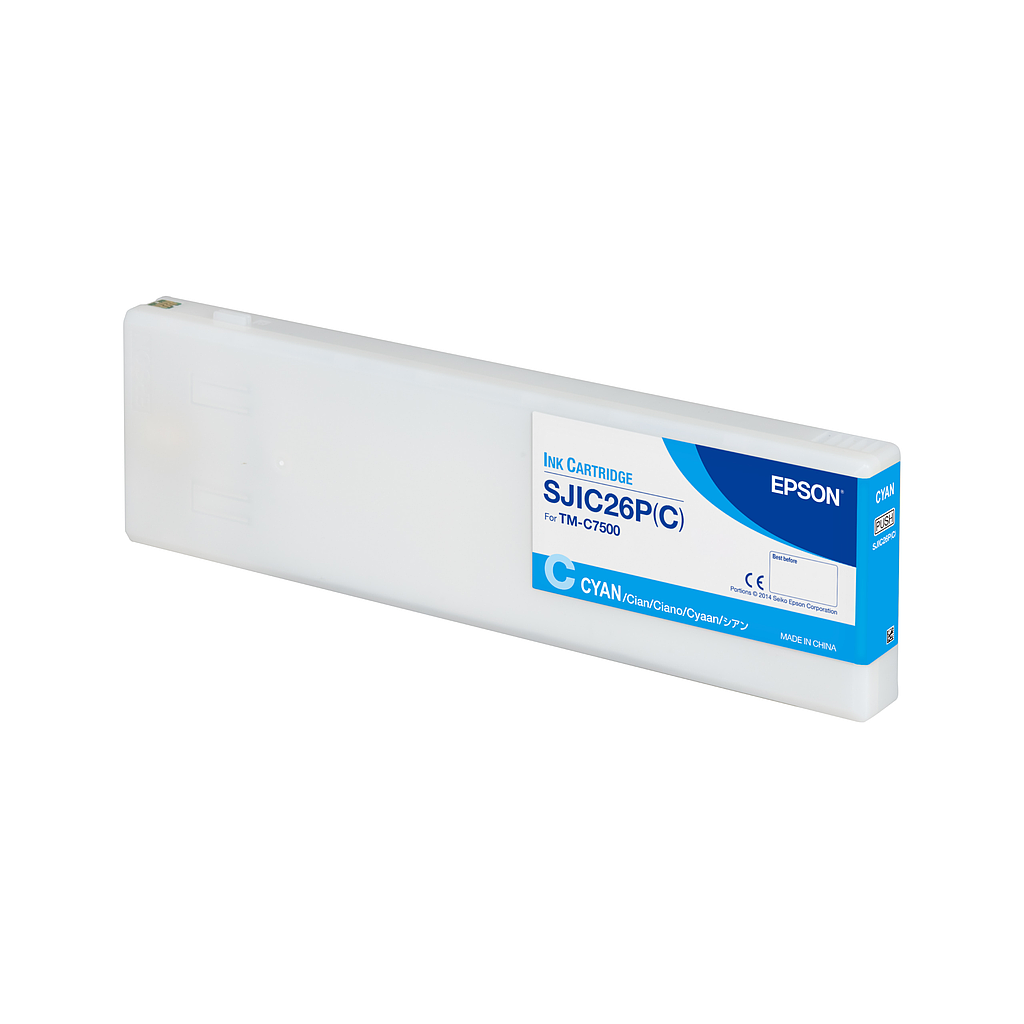 [C33S020615] Epson ColorWorks C7500 Ink Cyan-Matte C33S020615 SJIC26P(C) TM-C7500 Series