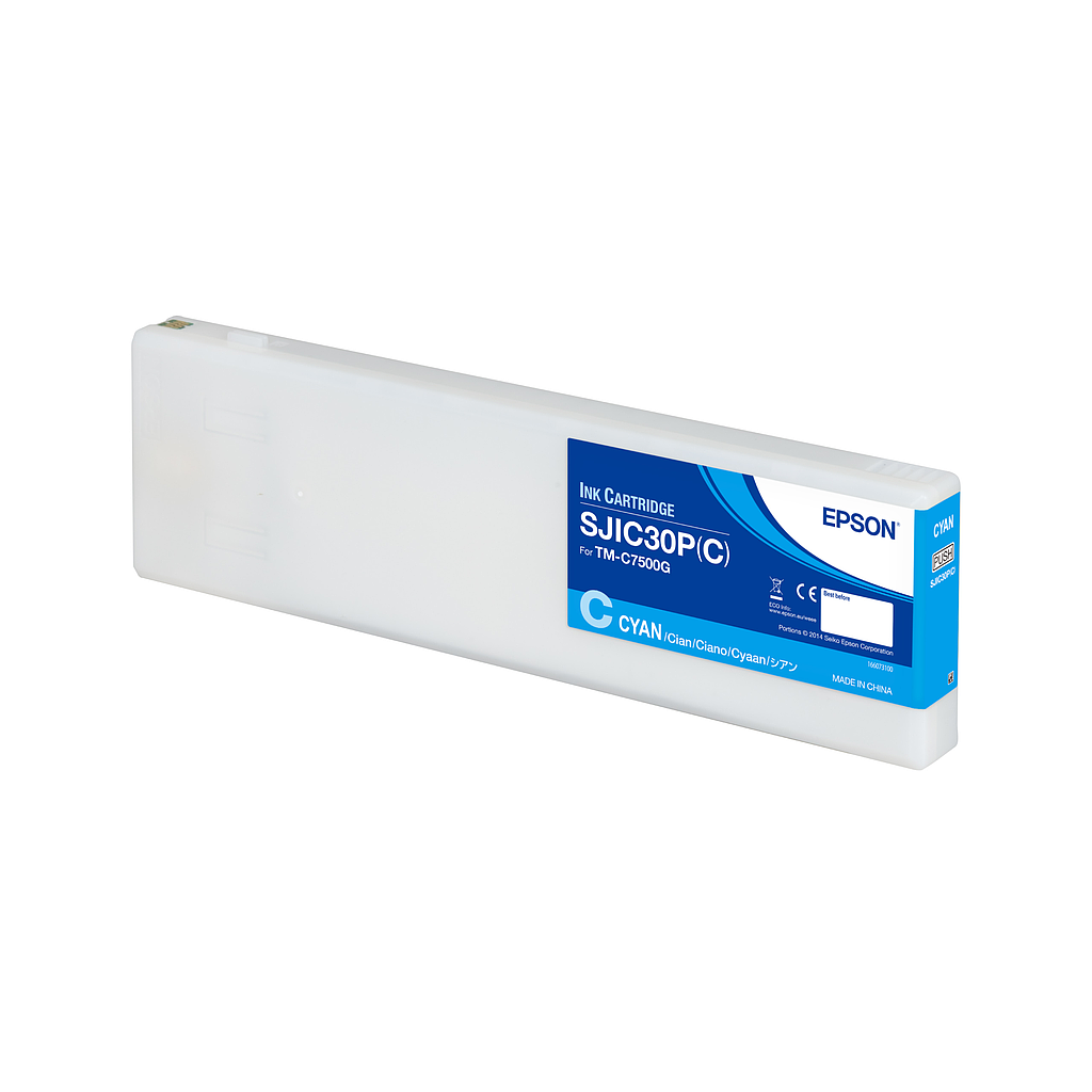 [C33S020636] Epson ColorWorks C7500G Ink Cyan-Gloss C33S020636 SJIC30P(C) TM-C7500G