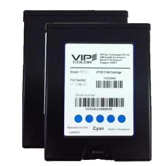 VIPColor VP-600-IS02A CYAN 200ML INK CARTRIDGE (VP600/VP500)