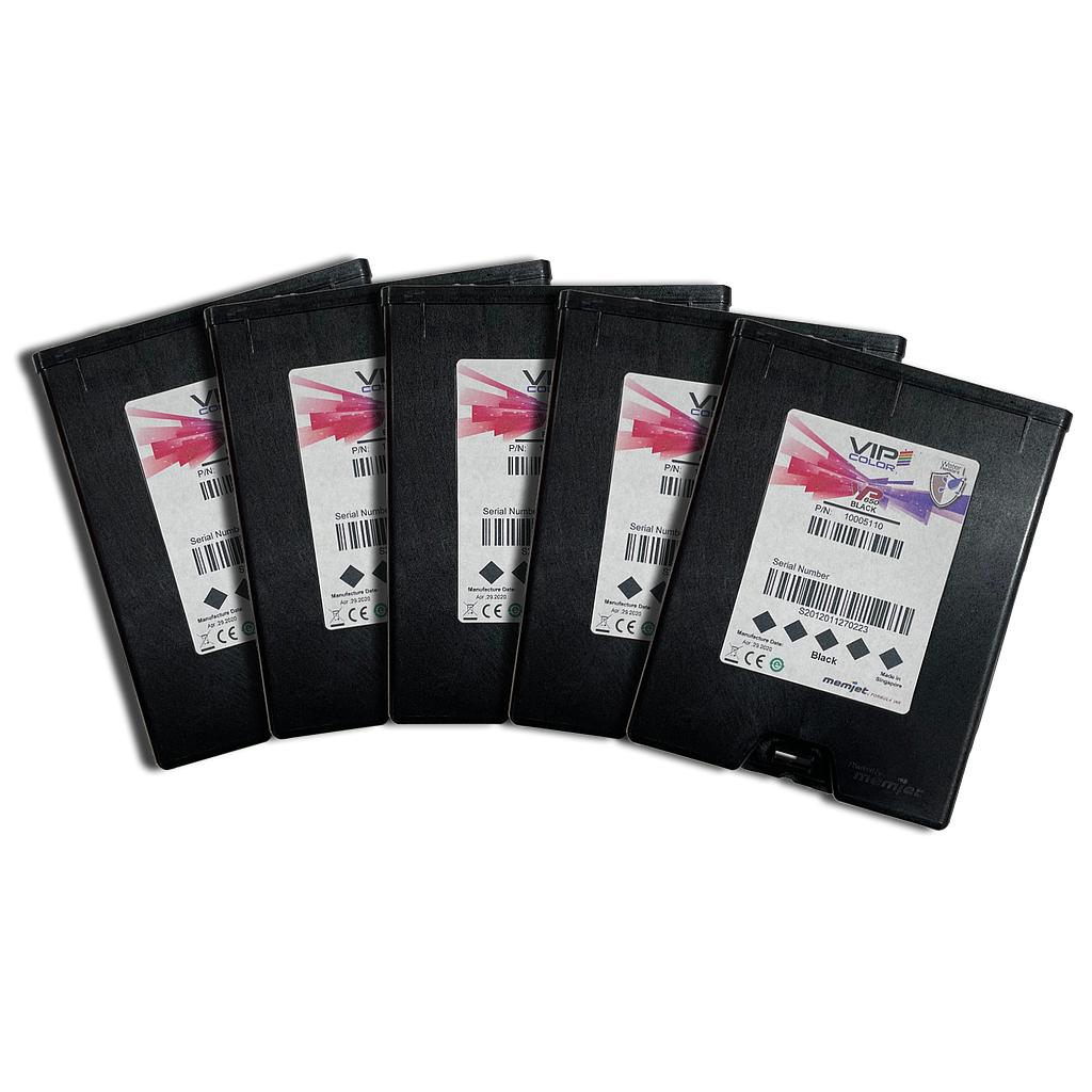 VIPColor VP-650-AS05A BLACK INK CARTRIDGE (K) - 5 PACK  (VP550/VP650)
