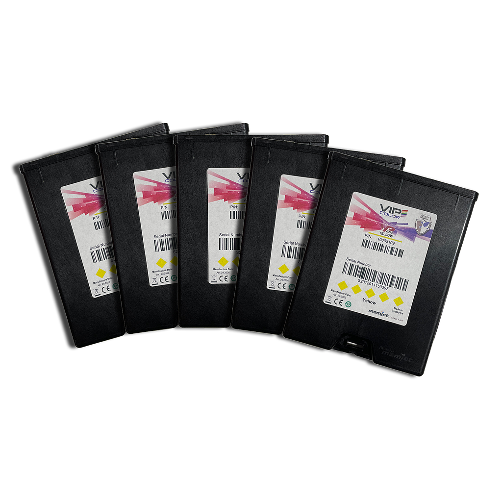 [VP-650-AS11A] VIPColor VP-650-AS11A YELLOW INK CARTRIDGE (Y) - 5 PACK  (VP550/VP650)