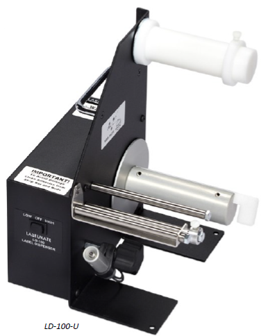 LD-100-RS Label Dispensers up to 4.5”-BLACK (OPAQUE LABELS)
