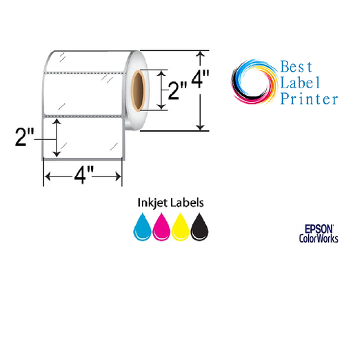 4" x 2" Epson ColorWorks Media High Gloss Labels (C3500/C4000 Series) (2"CORE/4"OD)
