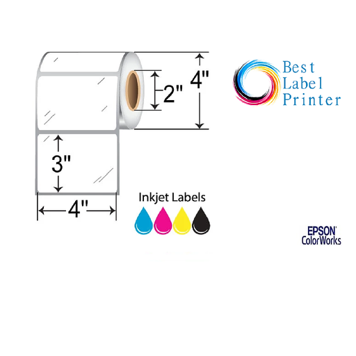 4" x 3" Epson ColorWorks Media High Gloss Labels (C3500/C4000 Series) (2"CORE/4"OD)