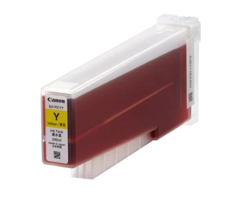 Genuine Canon 4979B003AB/4979B003AA BJI-P511Y Yellow Ink Tank (240ML) (LX-D5500)