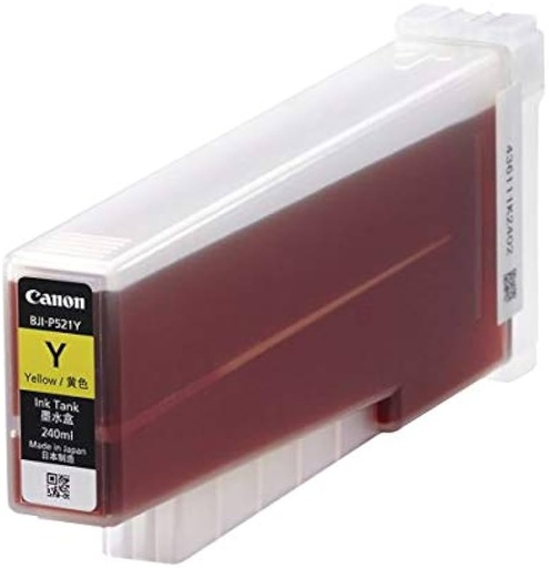 Genuine Canon 7633B002AA BJI-P521Y Yellow Ink Tank (240ML) (LX-P5510)