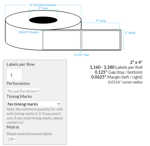 [102392-3X8-SSH-183-1000000] 2" x 4" VIPColor VP610 SMOOTH SILVER HOLOGRAPHIC (RECTANGLE/SQUARE CORNERS) Roll Labels (3"CORE/8"OD)